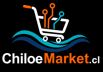 logotipo chiloemarket web venta en linea blanco pie